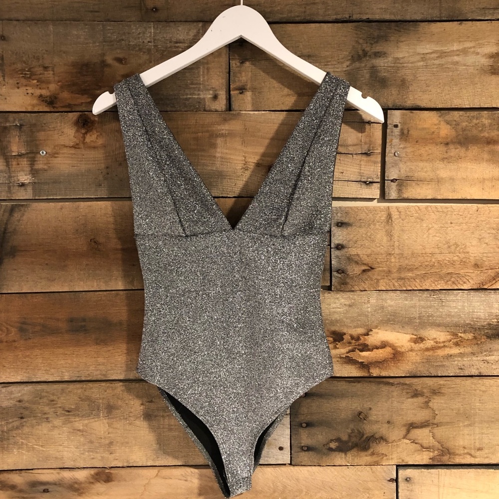 Zara silver unitard